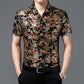 Trendy patroon ademend shirt met korte mouwen voor heren