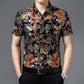 Trendy patroon ademend shirt met korte mouwen voor heren